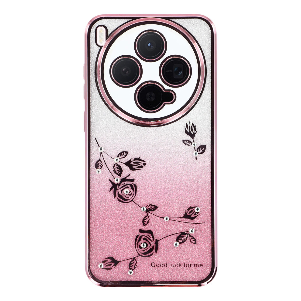 (Rose ) Kadem For Vivo X300 5G Case Flower Tpu Flexible Gradient Phone Cover Gold 6914294887633
