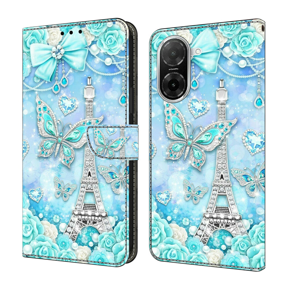 (Butterfly Tower) For Xiaomi Redmi A5 Nfc (Eu) (173.45Mm) Wallet Case Pattern Printing Stand Leather Flip Phone Cover Cobalt 6914295498272
