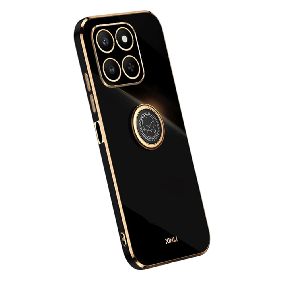 (Black) Bulk Purchasing Xinli For Honor 400 Smart 5G / X7d 4G Case Ring Kickstand Electroplating Tpu Phone Cover Black 6914297452333
