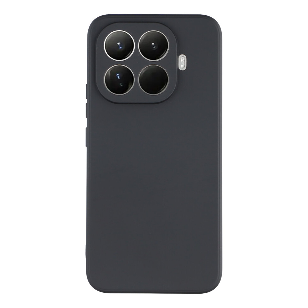 (Black) Amorus For Xiaomi 15T Pro Case Precise Cutouts Tpu Fiber Lining Shockproof Phone Cover Black 6914295132565