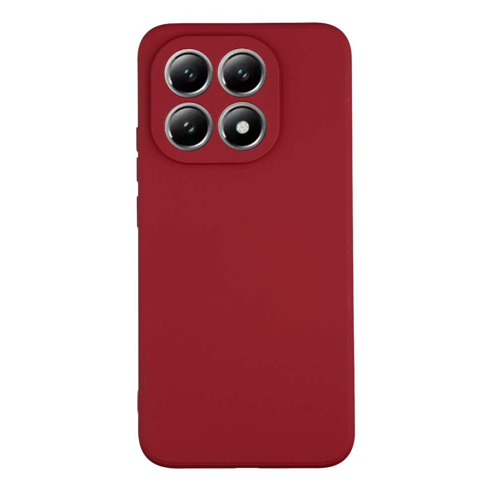 (Wine ) Amorus For Xiaomi 15T Case Precise Cutouts Tpu Fiber Lining Shockproof Phone Cover Red 6914298256138