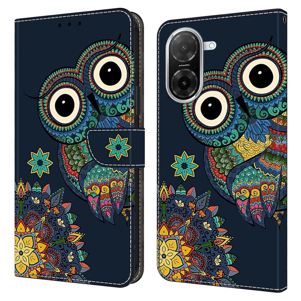 (Mandala Owl) For Xiaomi Redmi A5 4G (171.7Mm) / Poco C71 4G Wallet Case Pattern Printing Pu Leather Flip Stand Phone Cover 6914293534446