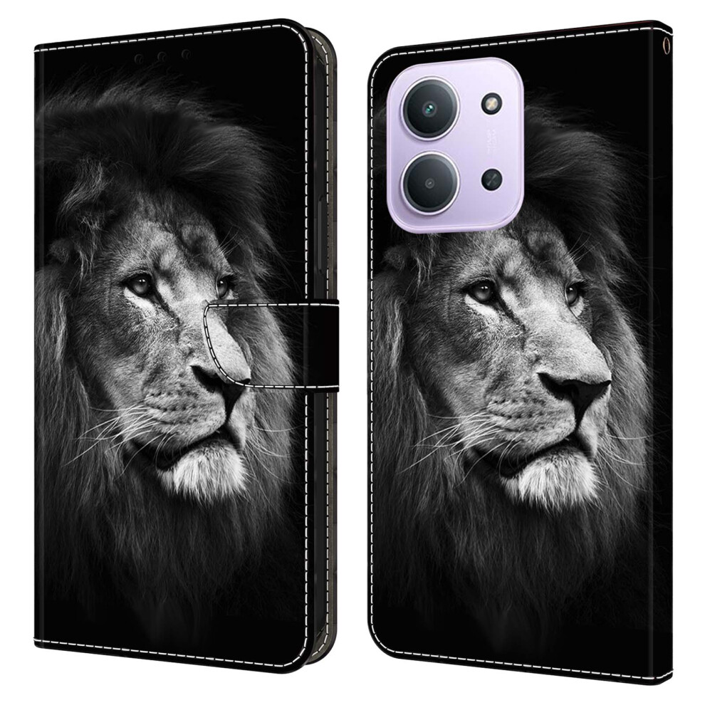 (Lion) For Xiaomi Redmi 15C 4G (Global) (171Mm) / Poco C85 4G (171Mm) Wallet Case Pattern Printing Stand Leather Flip Phone C 6914299228028