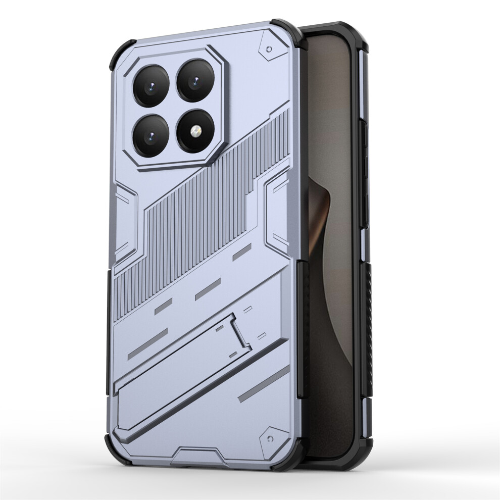 (Grey) For Xiaomi 15T Case Pc + Tpu Shockproof Phone Cover With Kickstand Grey 6914294556843