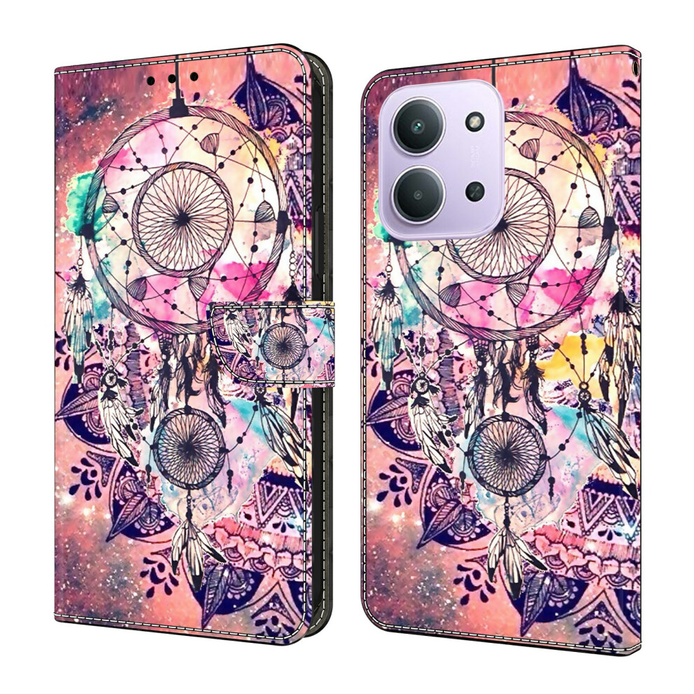 (Wind Chime) Wallet Case For Xiaomi Redmi 15C 5G (Eu) (173Mm) / 4G (Eu) (173Mm) / Poco C85 4G (173Mm) Pattern Printing Stand Leat 6914297068435