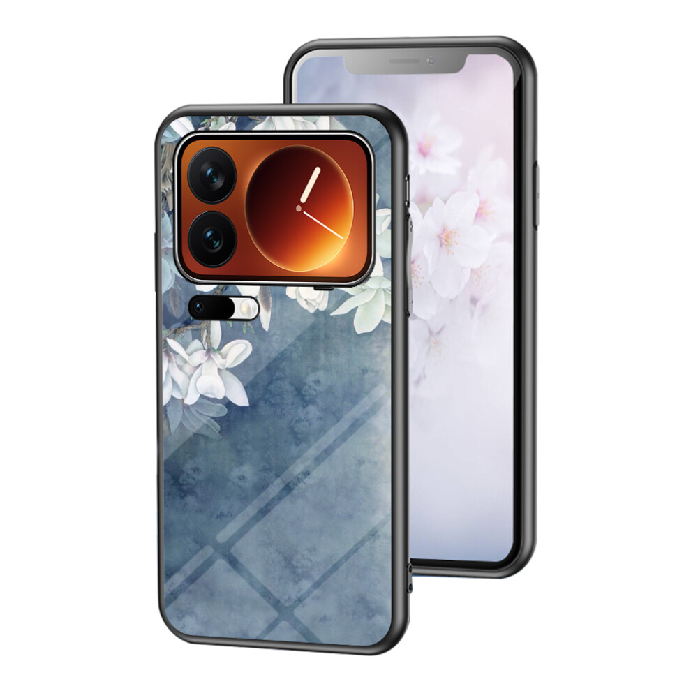(Chinese Rose) Phone Case For Xiaomi 17 Pro Floral Pattern Tpu + Tempered Glass Protective Cover 6914291061333