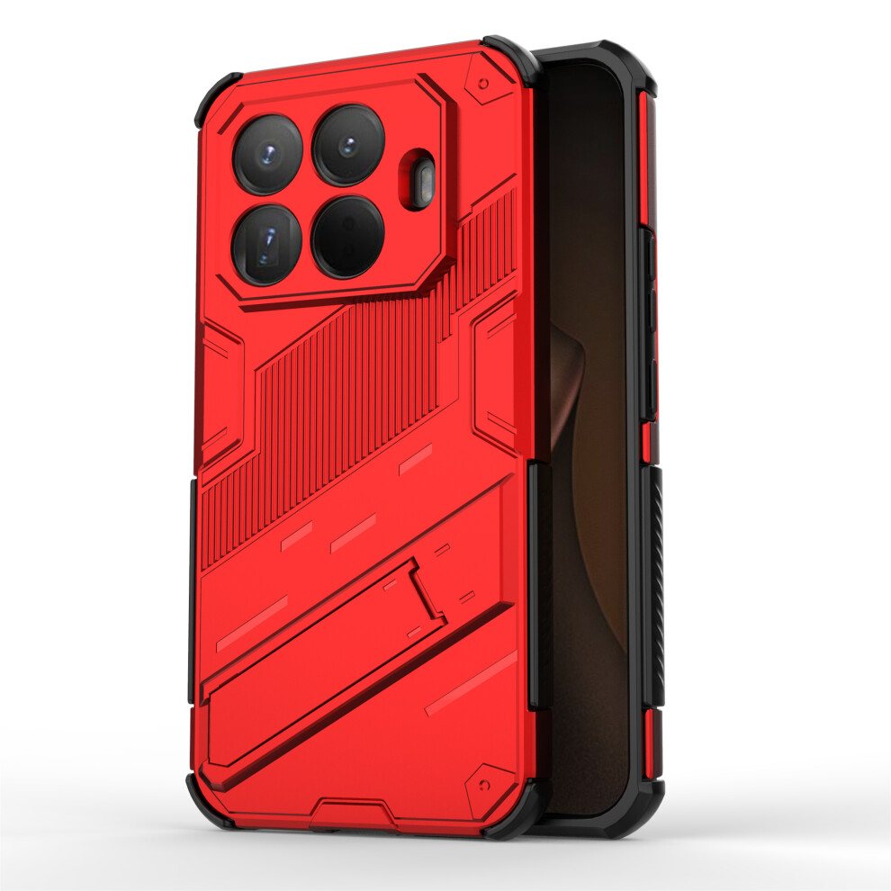 (Red) For Xiaomi 15T Pro Case Pc + Tpu Shockproof Phone Cover With Kickstand Red 6914292433085
