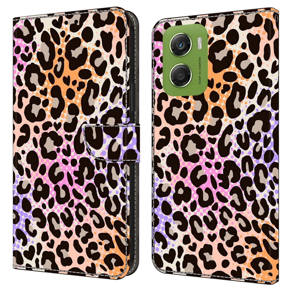 (Spotted Leopard Print) For Motorola Moto G06 Power 4G / G06 4G Wallet Case Pattern Printing Pu Leather Flip Stand Phone Cover 6914293608543