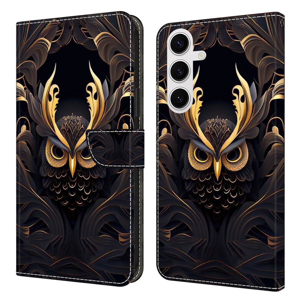 (Owl) For Samsung Galaxy S26+ Wallet Case Pattern Printing Pu Leather Flip Stand Phone Cover 6914292897498