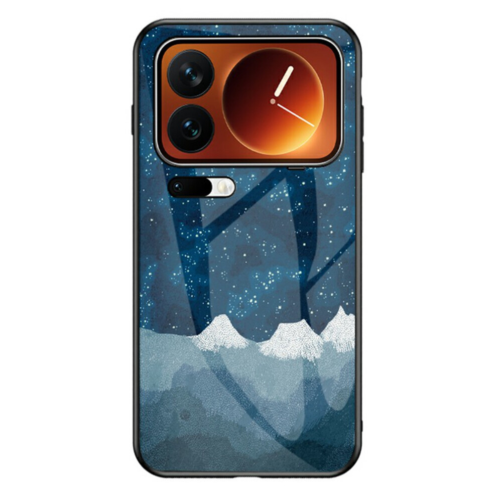(Scattering Starry) For Xiaomi 17 Pro Max Case Starry Sky Pattern Tempered Glass Phone Cover 6914292508349