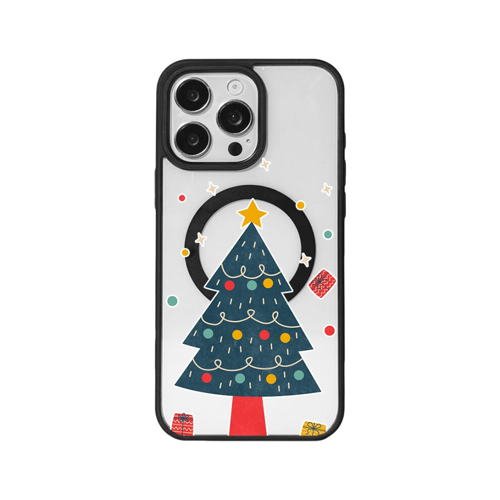 (Minimalist Christmas Tree) Eycase For Iphone 15 Pro Max Christmas Series Magnetic Case Pattern Print Tpu + Acrylic Cover Compatible With Magsafe 6914290589104