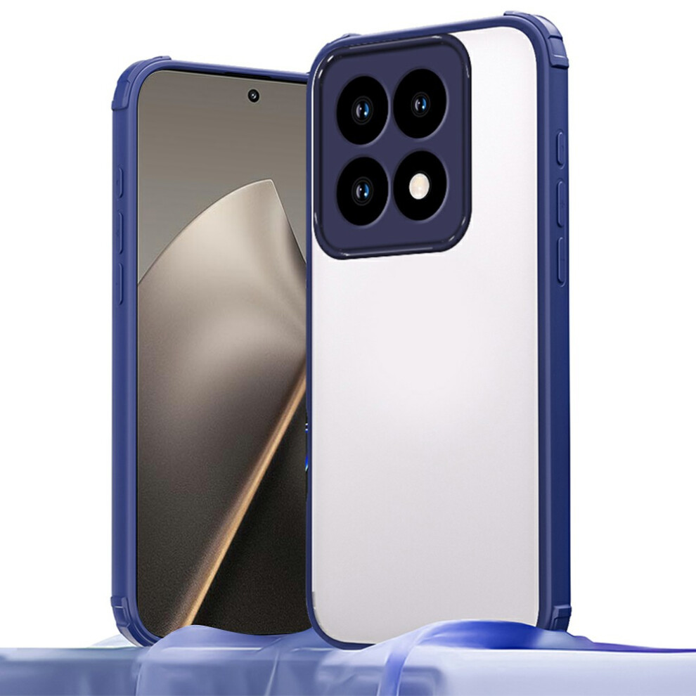 (Blue) For Xiaomi 15T Case Reinforced Corner Shockproof Tpu + Acrylic Phone Cover Blue 6914298213667
