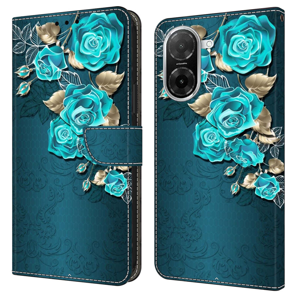 ( Rose) For Xiaomi Redmi A5 Nfc (Eu) (173.45Mm) Case Magnetic Clasp 3D Pattern Leather Wallet Phone Cover Blue 6914294162471