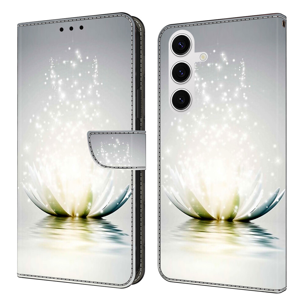 (Lotus) For Samsung Galaxy S26+ Case 3D Pattern Pu Leather Wallet Phone Cover With Stand 6914299521235