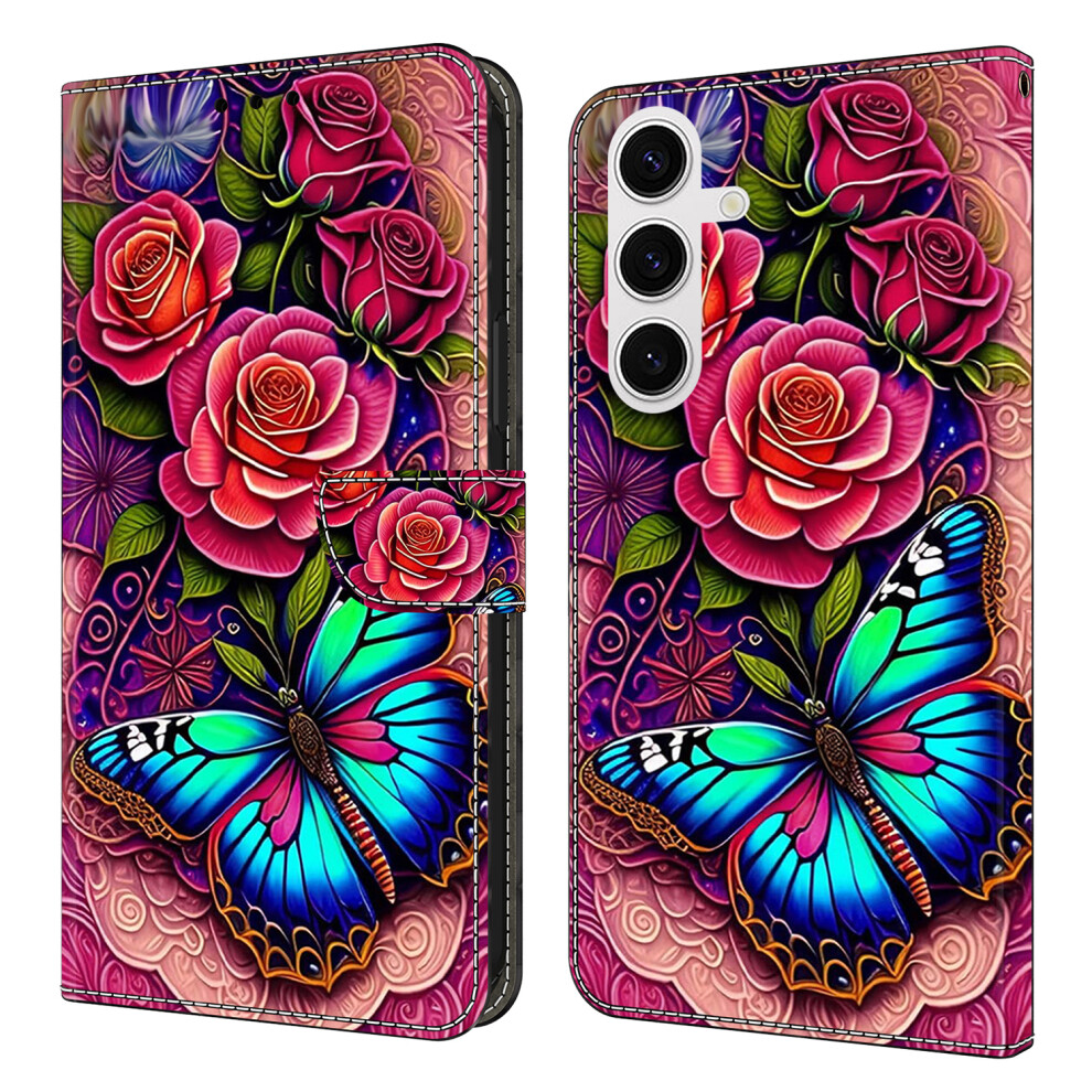 (Colorful Butterfly) For Samsung Galaxy S26+ Case Pu Leather Wallet Phone Cover With Stand 6914291090982