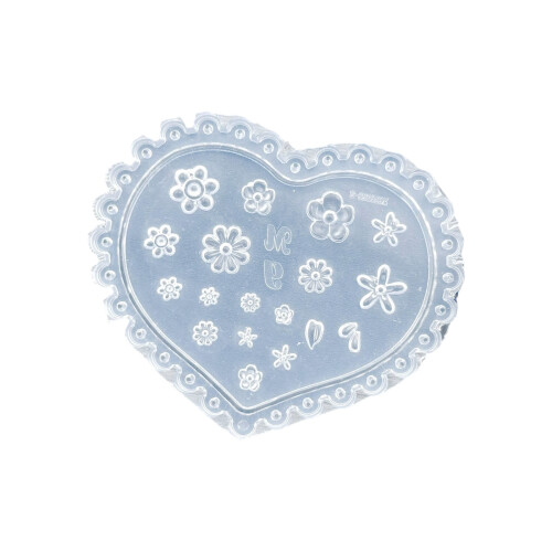 Mushroom Maple Leaf Heart Pattern Nail Art Mold Safe Silicone DIY Tool 02
