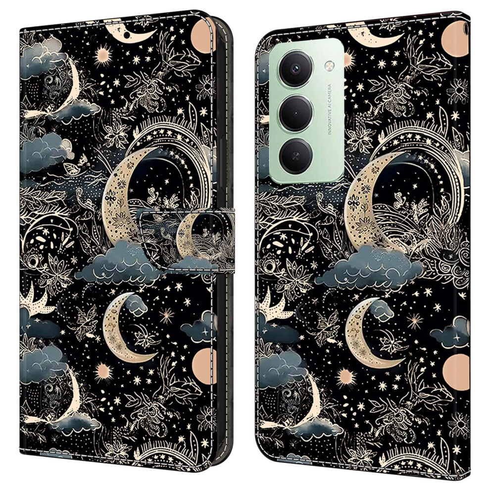 (Moon) For Xiaomi Redmi 15 5G (Global) (169Mm) Case Pu Leather Wallet Phone Cover With Stand 6914294656963