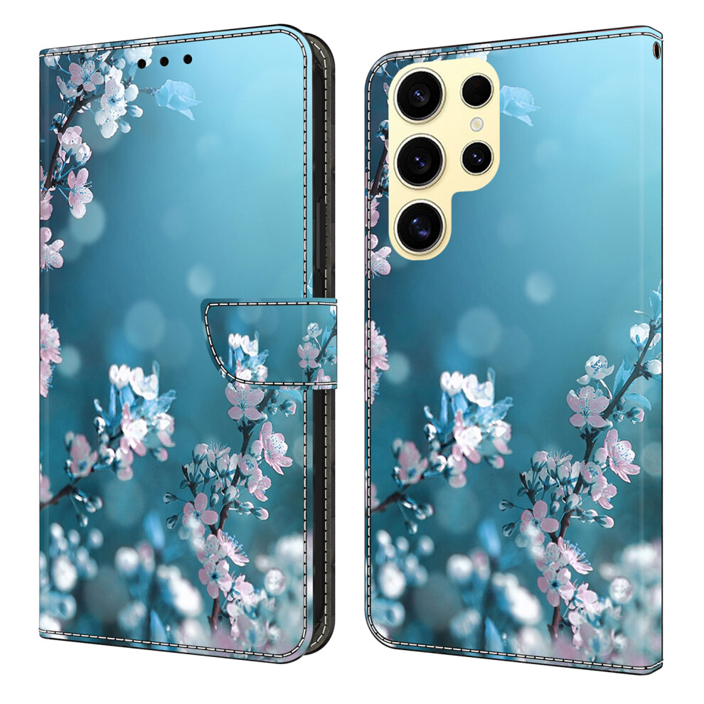 (Plum Blossoms) For Samsung Galaxy S26 Ultra Case 3D Pattern Pu Leather Wallet Phone Cover With Stand Purple 6914290438259