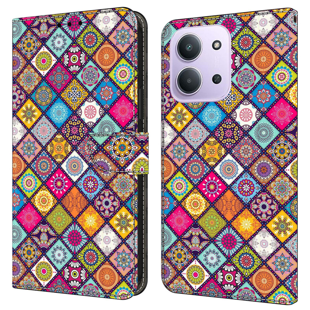 (Colorful Leather) For Xiaomi Redmi 15C 4G (Global) (171Mm) / Poco C85 4G (171Mm) Case With Card Slot Pattern Printed Tpu + Pu Leather Fl 6914290150977