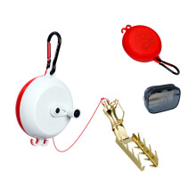 Fishing Gear Recovery Tool Rescues Hard Baits Equipment with 30M Line Red and white