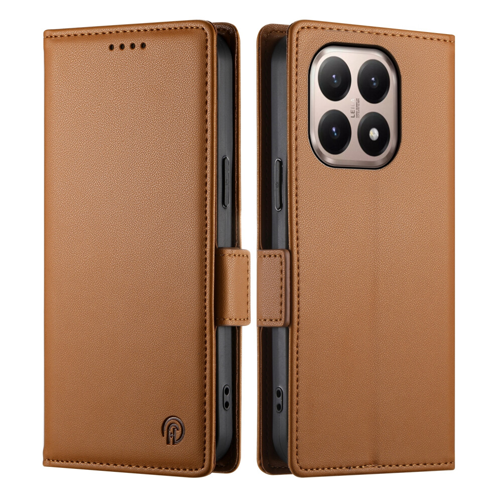 (Brown) For Xiaomi 15T Stand Case Pu Leather Wallet Phone Cover Brown 6914295426671