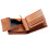Blocking Men Fold Wallet PU Leather Purse Card Holder Compact Security Design Brown 1