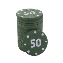 100Pcs Game Recreations Money Professional Casinos Poker Chip Entertainment Coin 50