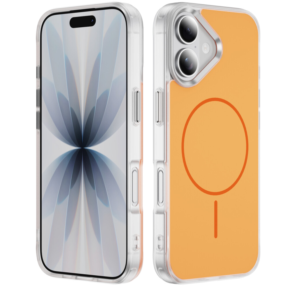 (Orange) For Iphone 17 Case Compatible With Magsafe Skin Touch Tpu Pc Phone Back Cover Orange 6914291987169