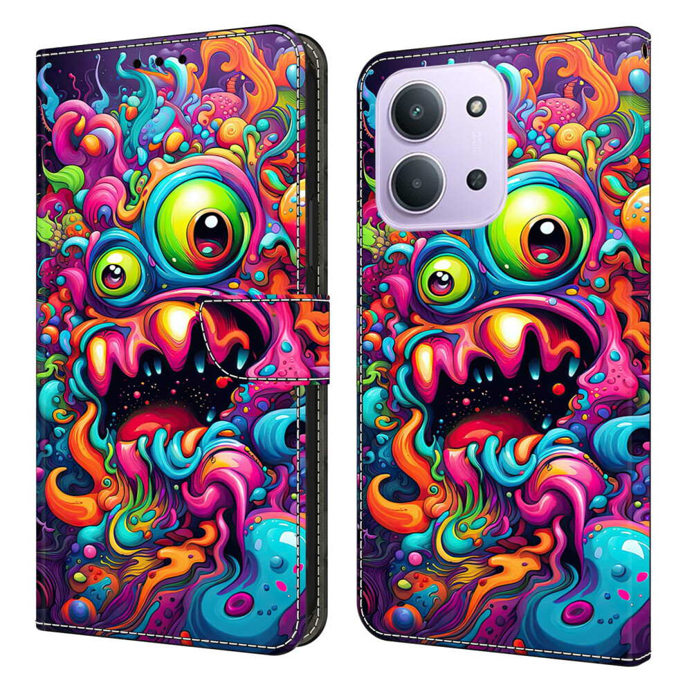 (Graffiti Qilin) Pu Leather Case For Xiaomi Redmi 15C 5G (Eu) (173Mm) / 4G (Eu) (173Mm) / Poco C85 4G (173Mm) Foldable Stand Wallet P 6914293186935