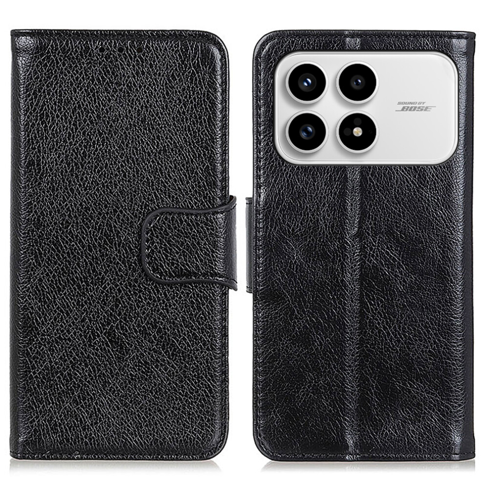 (Black) For Xiaomi Redmi K90 5G / Poco F8 Pro Case Nappa Texture Split Leather Wallet Phone Cover Black 6914293164551