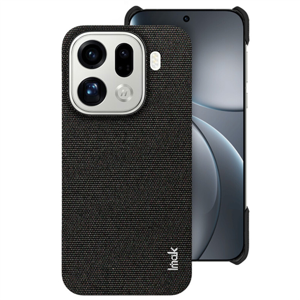 (Black) Imak Ruiyi Series For Oppo Find X9 Pro 5G Case Fabric Texture Leather + Pc Phone Back Cover Black 6914298653104