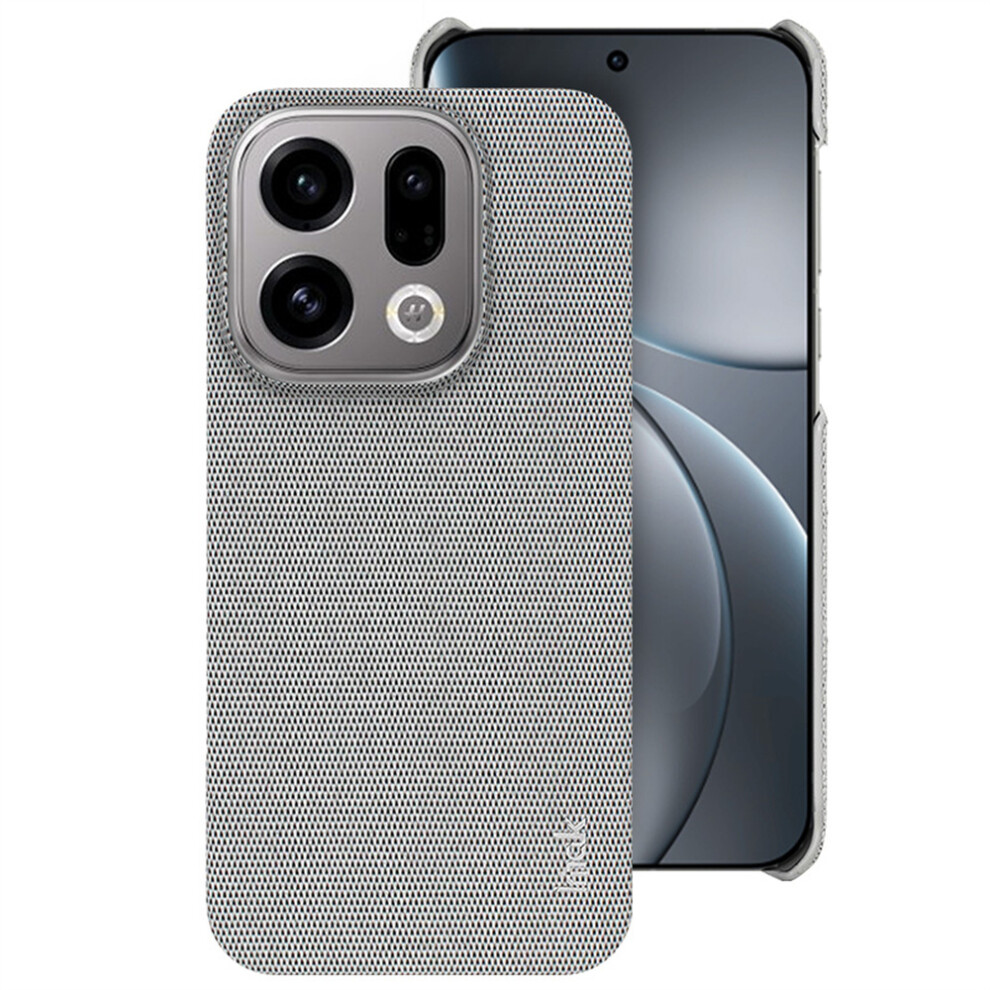 (Light ) Imak Ruiyi Series For Oppo Find X9 5G Case Fabric Texture Leather + Pc Phone Back Cover Grey 6914294842878