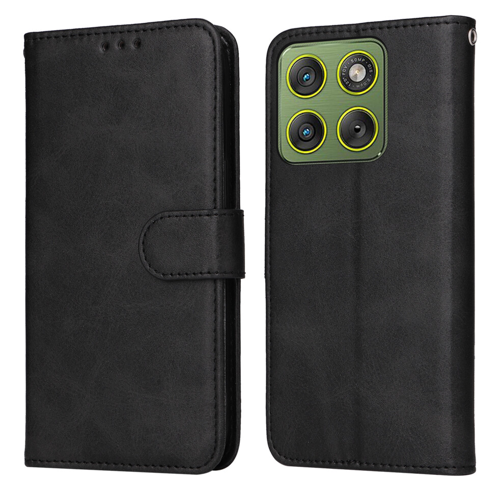 (Black) For Motorola Edge 70 5G Case Wallet Pu Leather Folio Flip Phone Cover Black 6914298034347