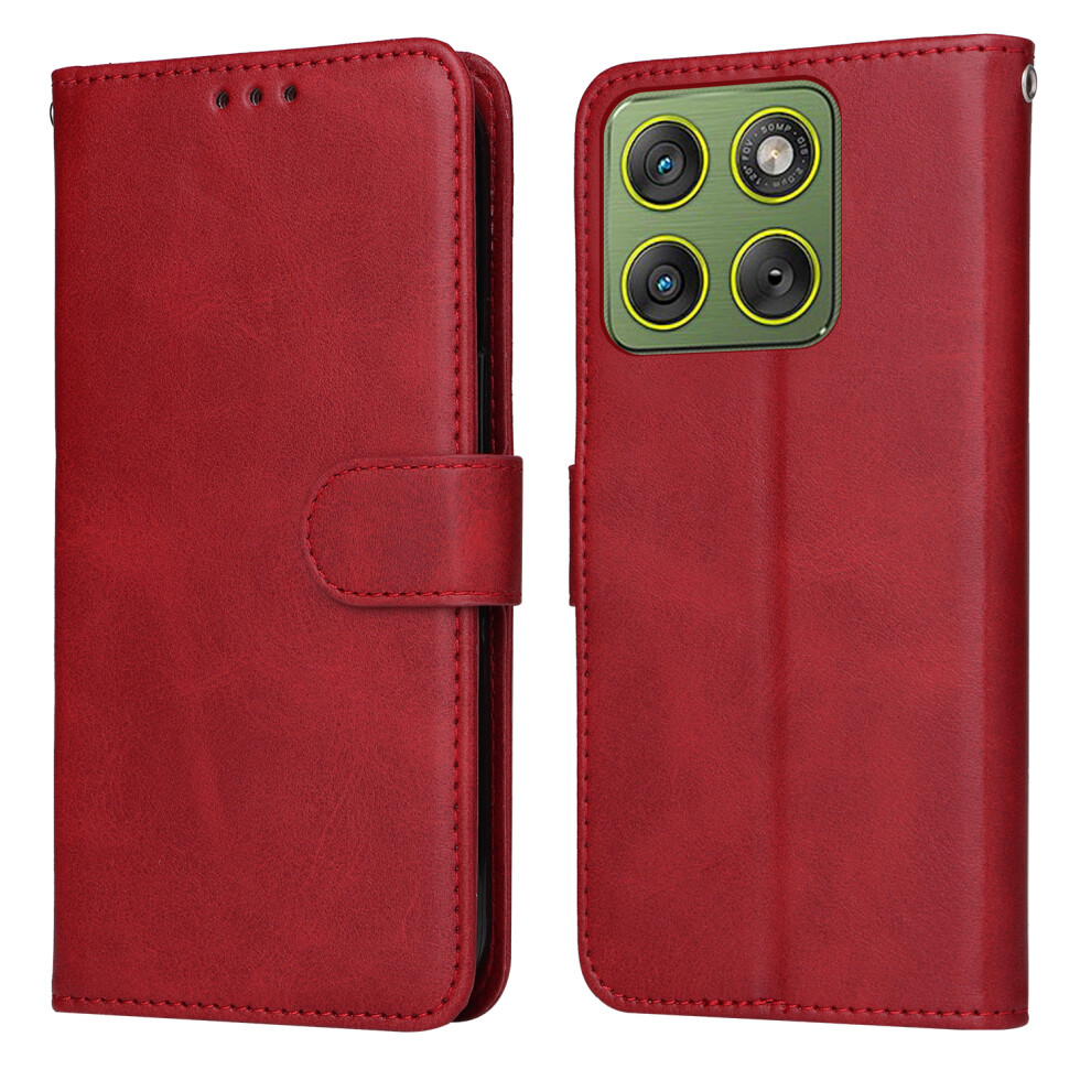 (Red) For Motorola Edge 70 5G Case Wallet Pu Leather Folio Flip Phone Cover Red 6914294615809