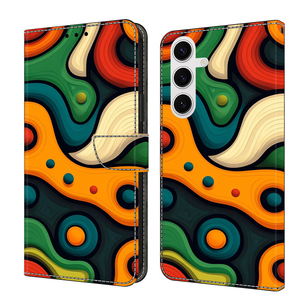 (Painted) For Samsung Galaxy S25 Fe Case Foldable Stand Wallet Pattern Printing Pu Leather Flip Phone Cover 6914291079598