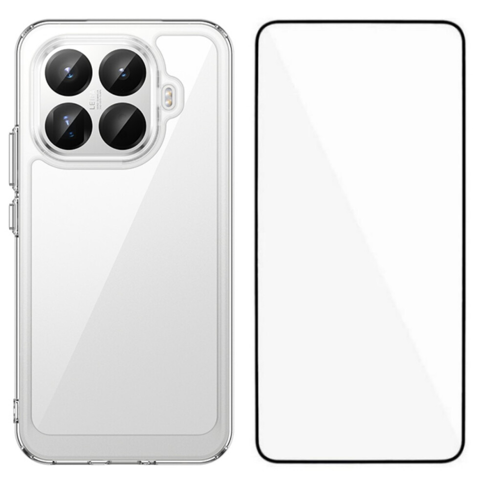 (Transparent) Wanlonfeng For Xiaomi 15T Pro Case Mf Series Tpu Acrylic Clear Phone Cover With Tempered Glass Film 6914292414725