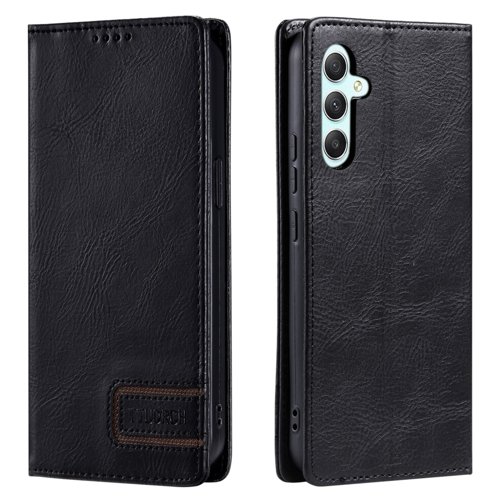 (Black) Ttudrch Style 007 For Samsung Galaxy A57 5G Leather Case Rfid Blocking Wallet Stand Phone Cover Black 6914299727798