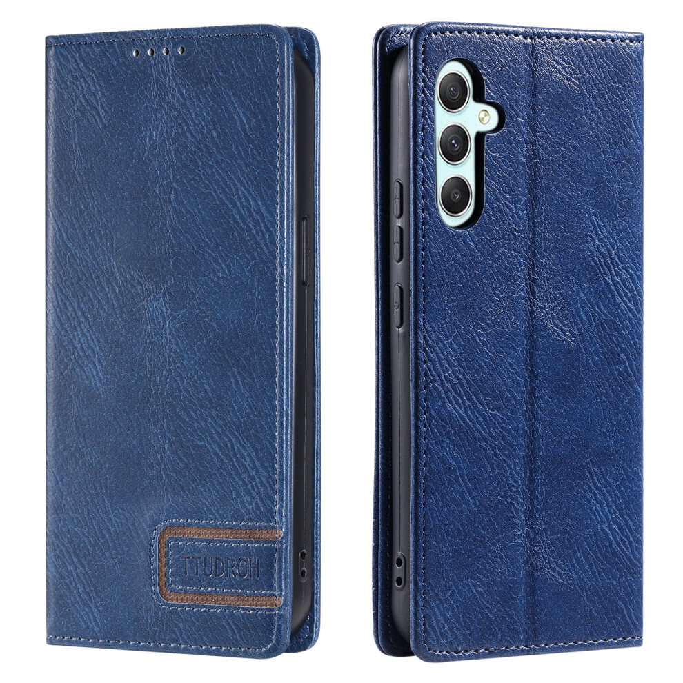 (Blue) Ttudrch Style 007 For Samsung Galaxy A57 5G Leather Case Rfid Blocking Wallet Stand Phone Cover Blue 6914296616408