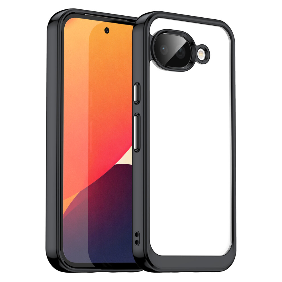(Black) For Google Pixel 10A Case Tpu + Acrylic Protective Clear Phone Cover Black 6914295256797