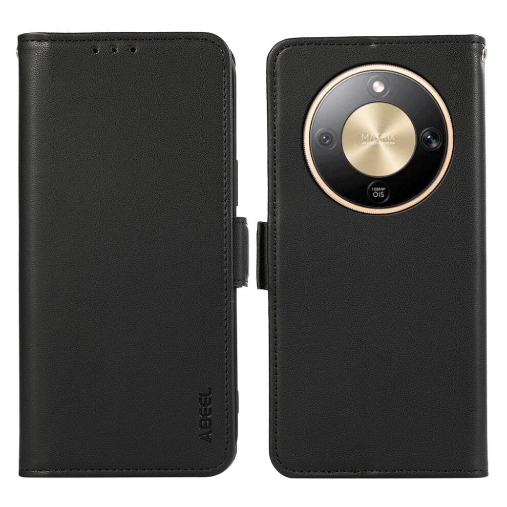 (Black) Abeel For Honor Magic8 Lite 5G / X9d 5G / X70 5G Case Leather Phone Cover With Rfid Blocking Wallet Black 6914296917895