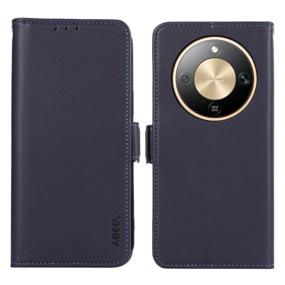 (Blue) Abeel For Honor Magic8 Lite 5G / X9d 5G / X70 5G Case Leather Phone Cover With Rfid Blocking Wallet Blue 6914290896059