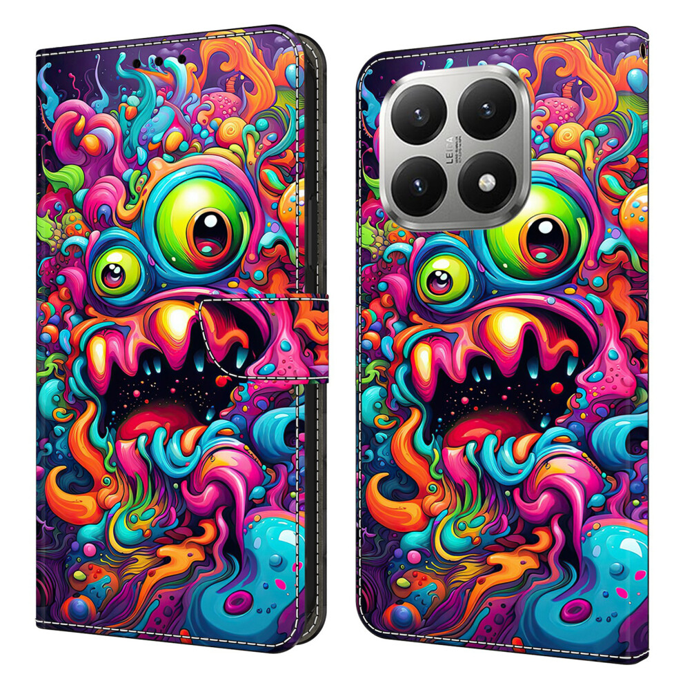 (Graffiti Qilin) For Xiaomi 15T Case Foldable Stand Wallet Pattern Printing Pu Leather Flip Phone Cover 6914298023938