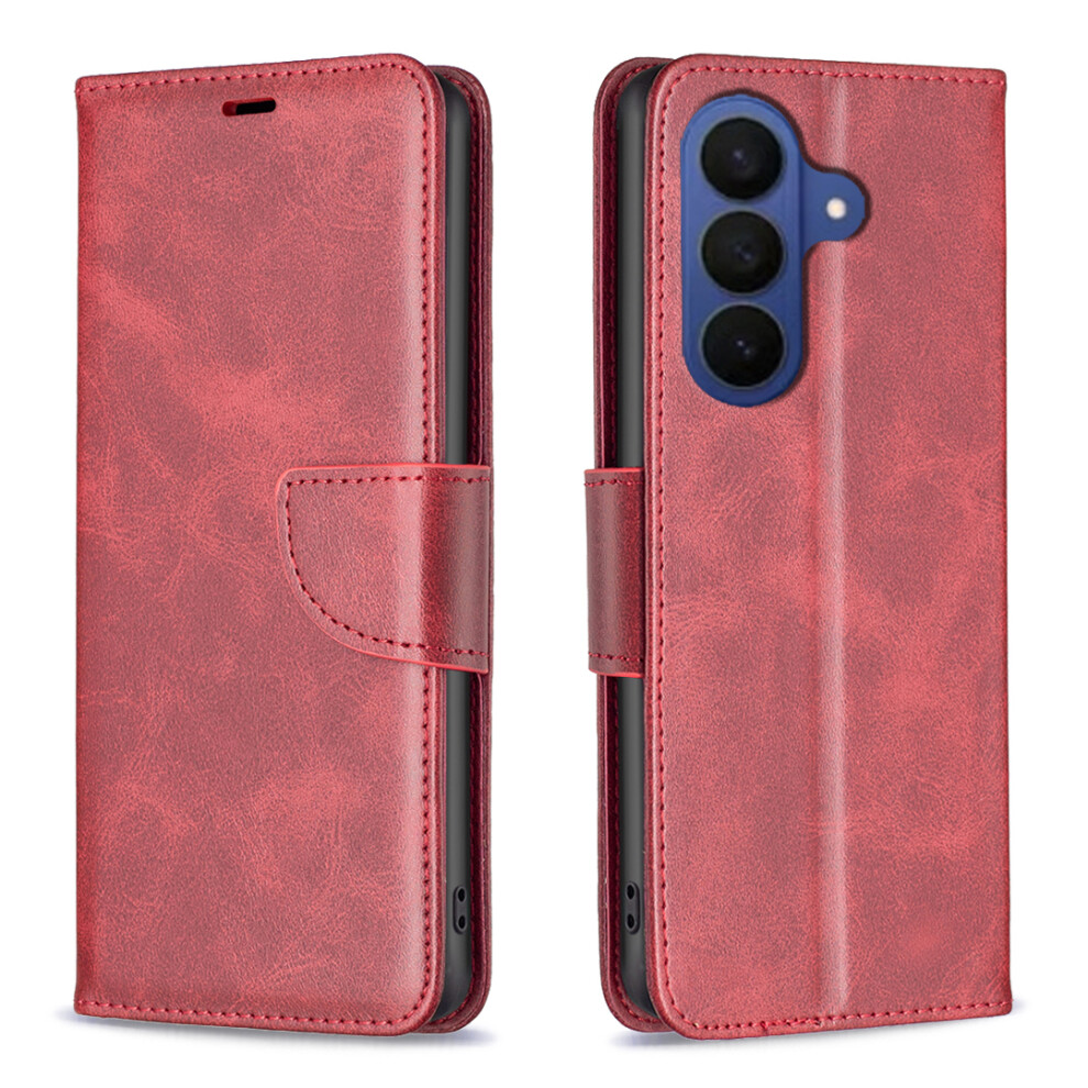 (Red) For Samsung Galaxy A27 Case Shockproof Pu Leather Cover With Wallet Card Slots Red 6914294348981