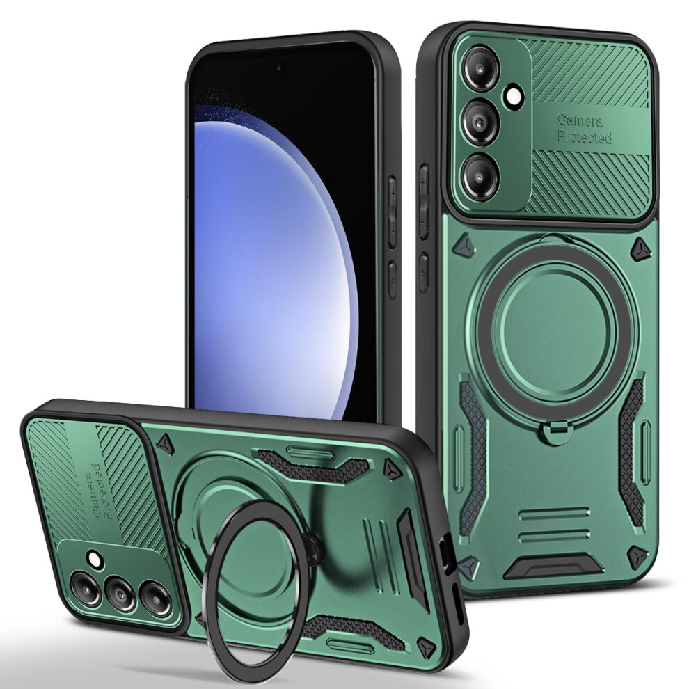 (Green) Phone Case For Samsung Galaxy A36 5G / Galaxy A56 5G Magnetic Case Shockproof Tpu + Pc Phone Back Cover With Kickstand Green 6914294053922