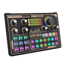 Audio Mixer Sound Board with Voice Changer Denoise for Phone Live Streaming Singing Gaming