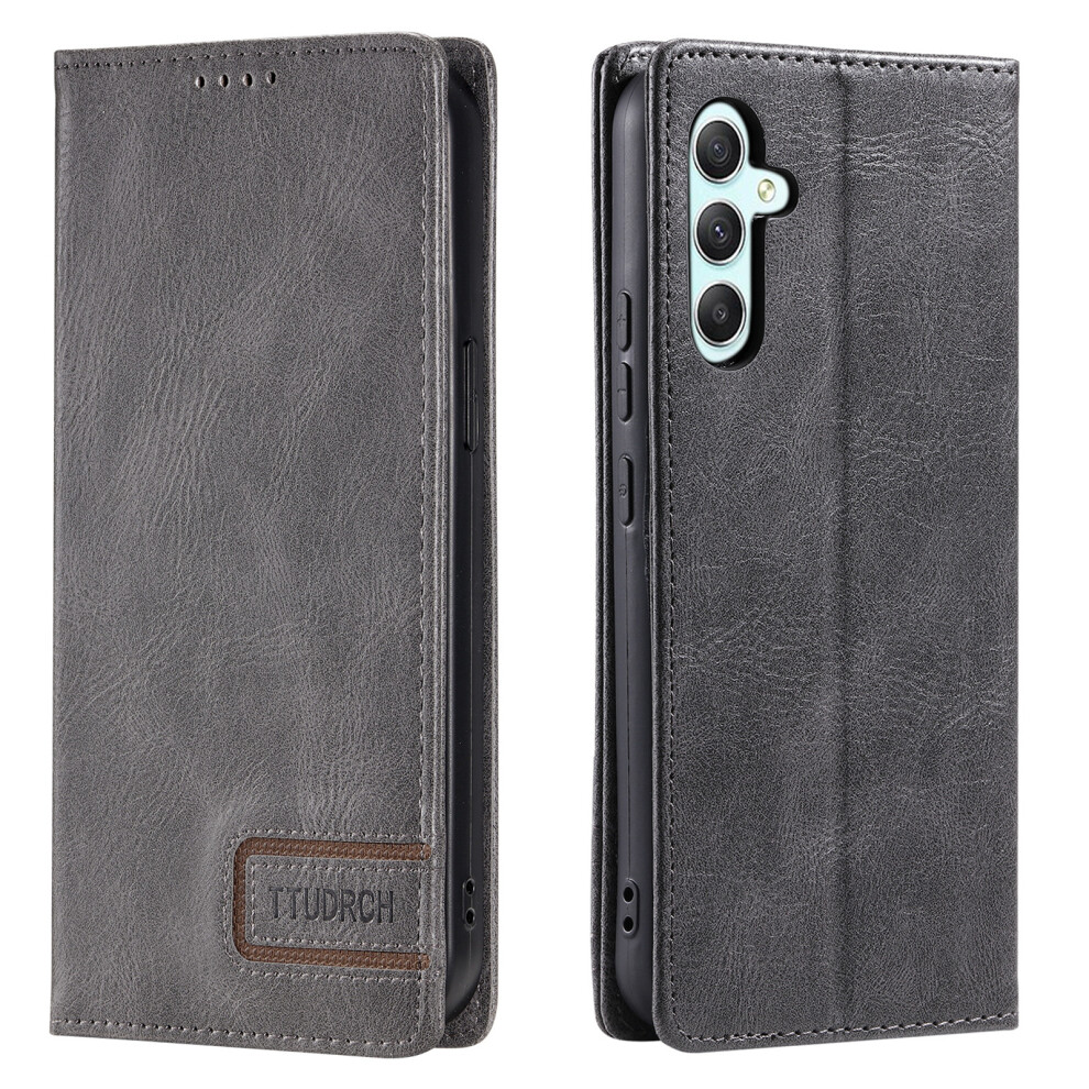 (Grey) Ttudrch Style 007 For Samsung Galaxy A57 5G Leather Case Rfid Blocking Wallet Stand Phone Cover Grey 6914295148337