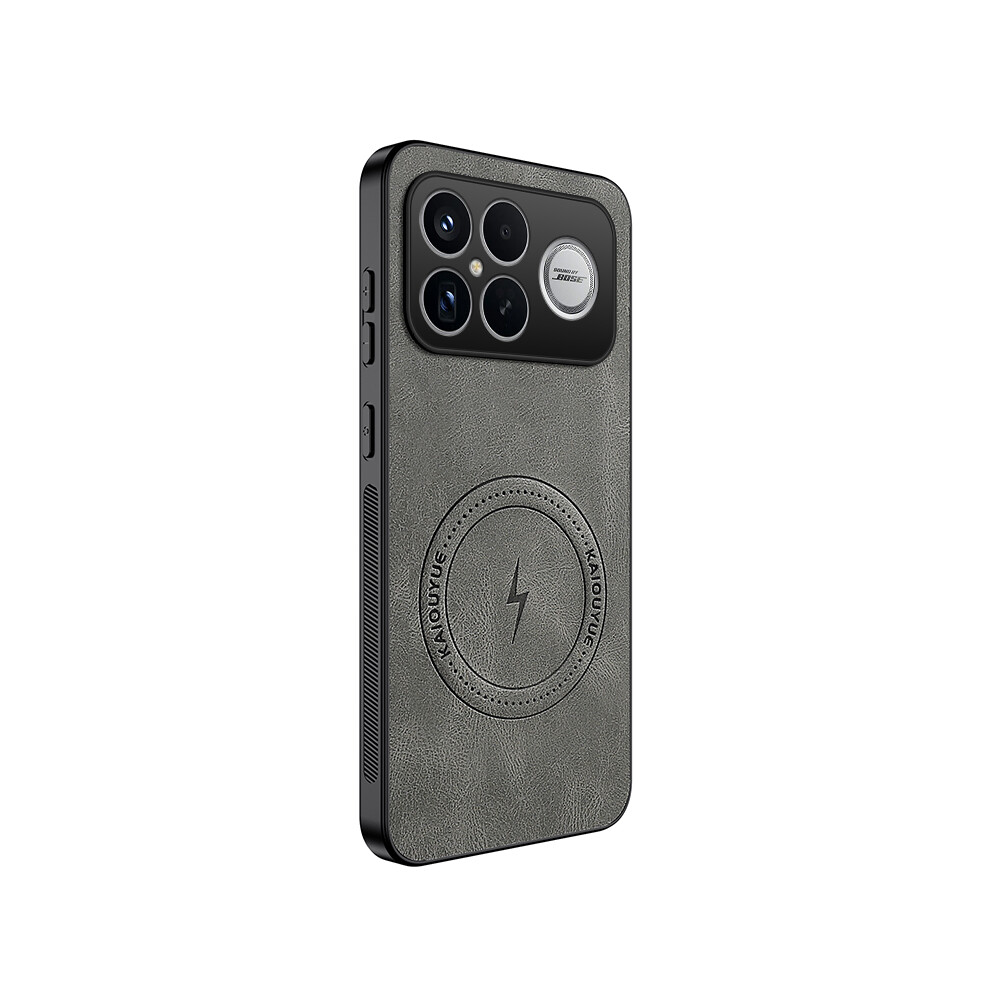 (Grey) Wanlonfeng For Xiaomi Redmi K90 Pro Max 5G / Poco F8 Ultra Magnetic Case Sd1 Series Nappa Texture Pc Tpu Phone Cover Grey 6914293523730