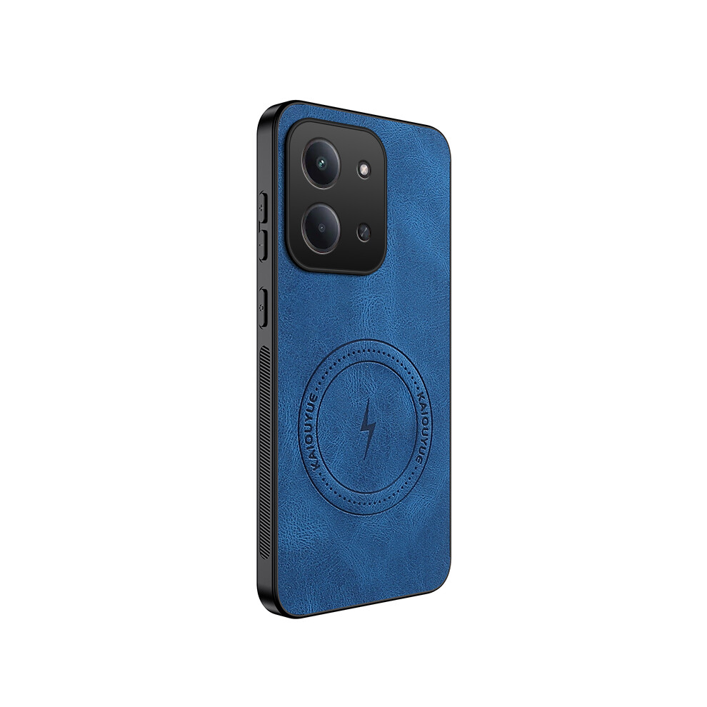 (Blue) Wanlonfeng For Xiaomi Redmi 15C 4G (Global) (171Mm) Magnetic Case Sd1 Series Nappa Texture Pc Tpu Phone Cover Blue 6914290338856
