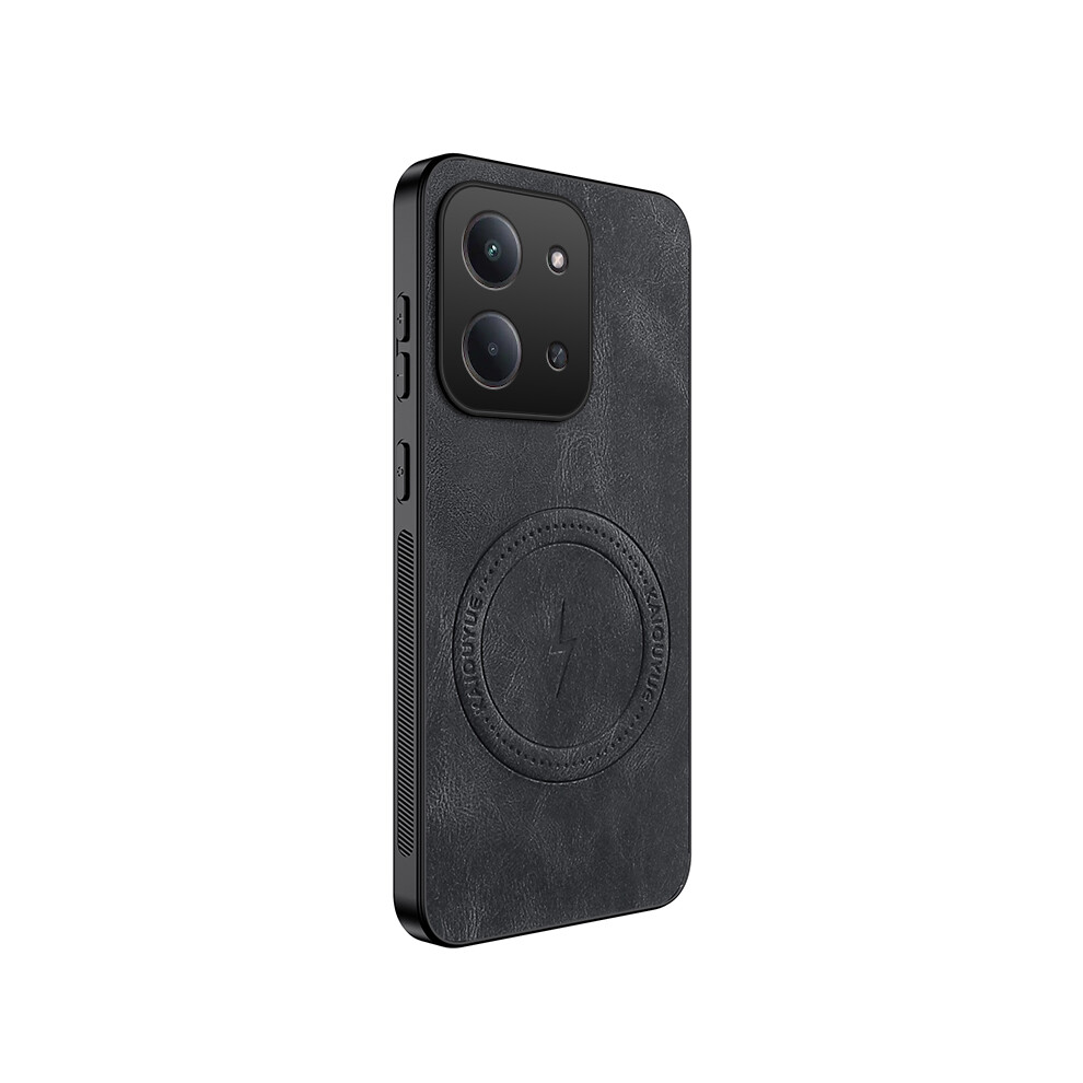 (Black) Wanlonfeng For Xiaomi Redmi 15C 4G (Global) (171Mm) Magnetic Case Sd1 Series Nappa Texture Pc Tpu Phone Cover Black 6914295019590