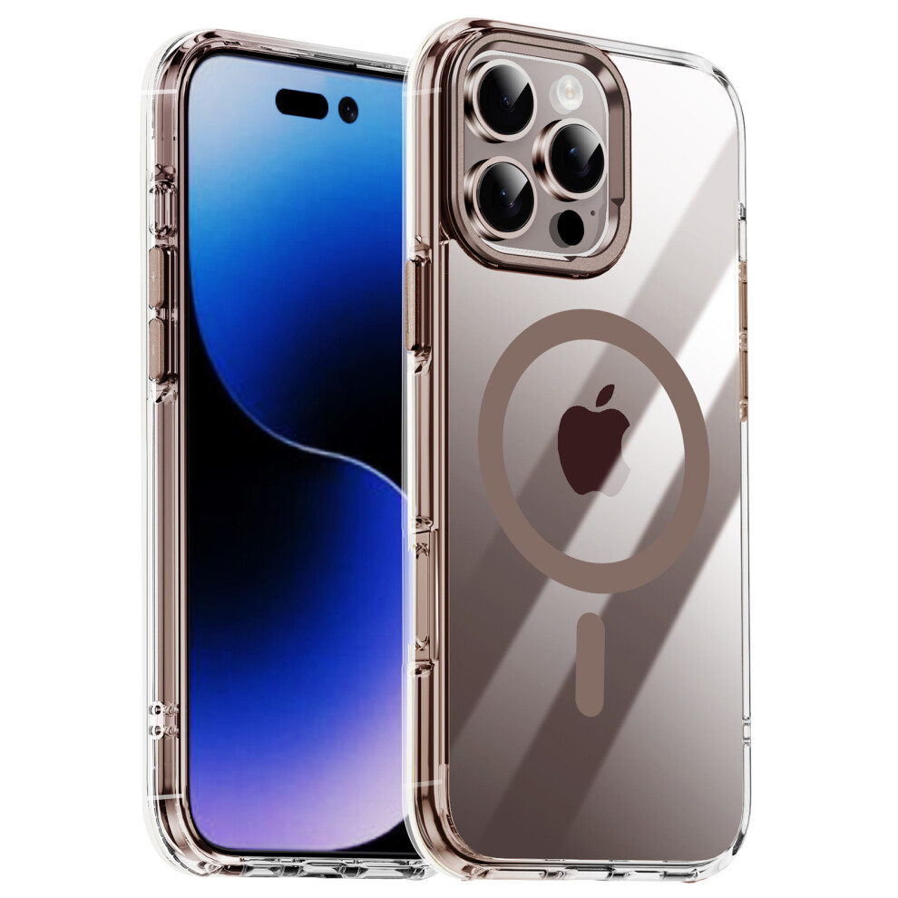 (Transparent / Desert ) Ipaky For Iphone 16 Pro Clear Case Compatible With Magsafe Shockproof Tpu+Pc Phone Back Cover Gold 6914295690263